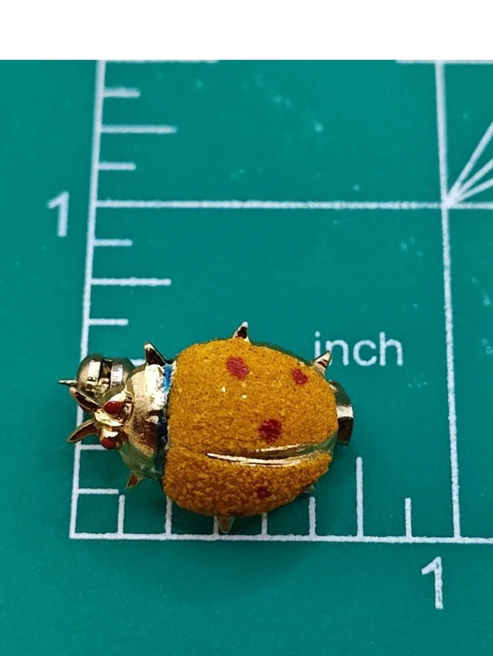 Vintage 3 Bug Incect Brooches Rhinestones Garden Ladybug Lapel Pins Gold Tone
